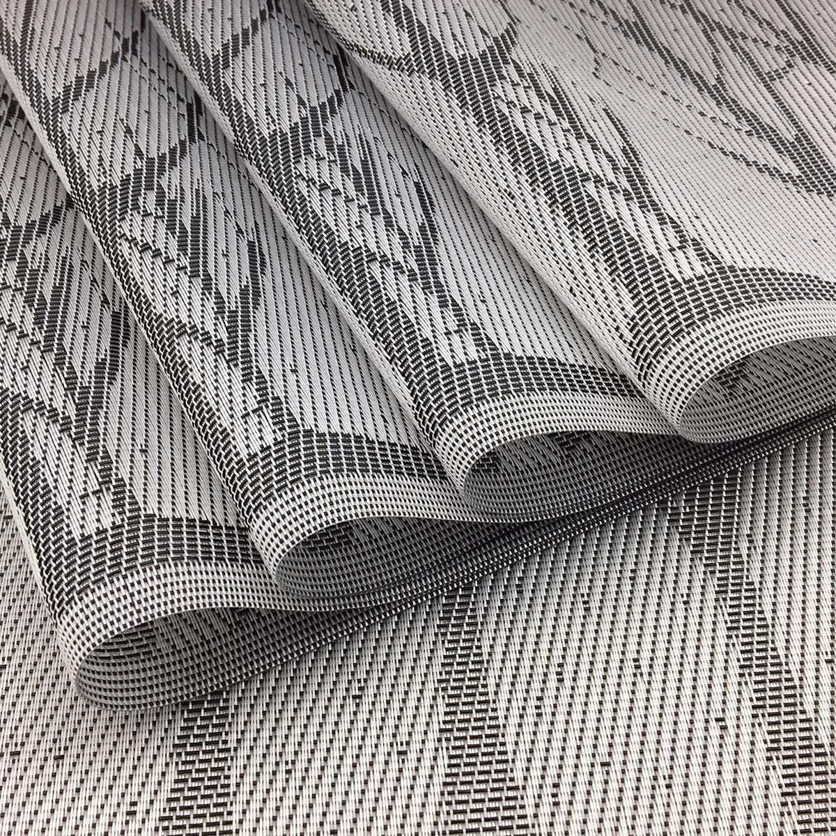 Place Mats PVC Set of 6, Table Placemats Set of 6 PVC Woven Vinyl Place Mats Table Mats Natural Color (6 pcs, Silver Tree)