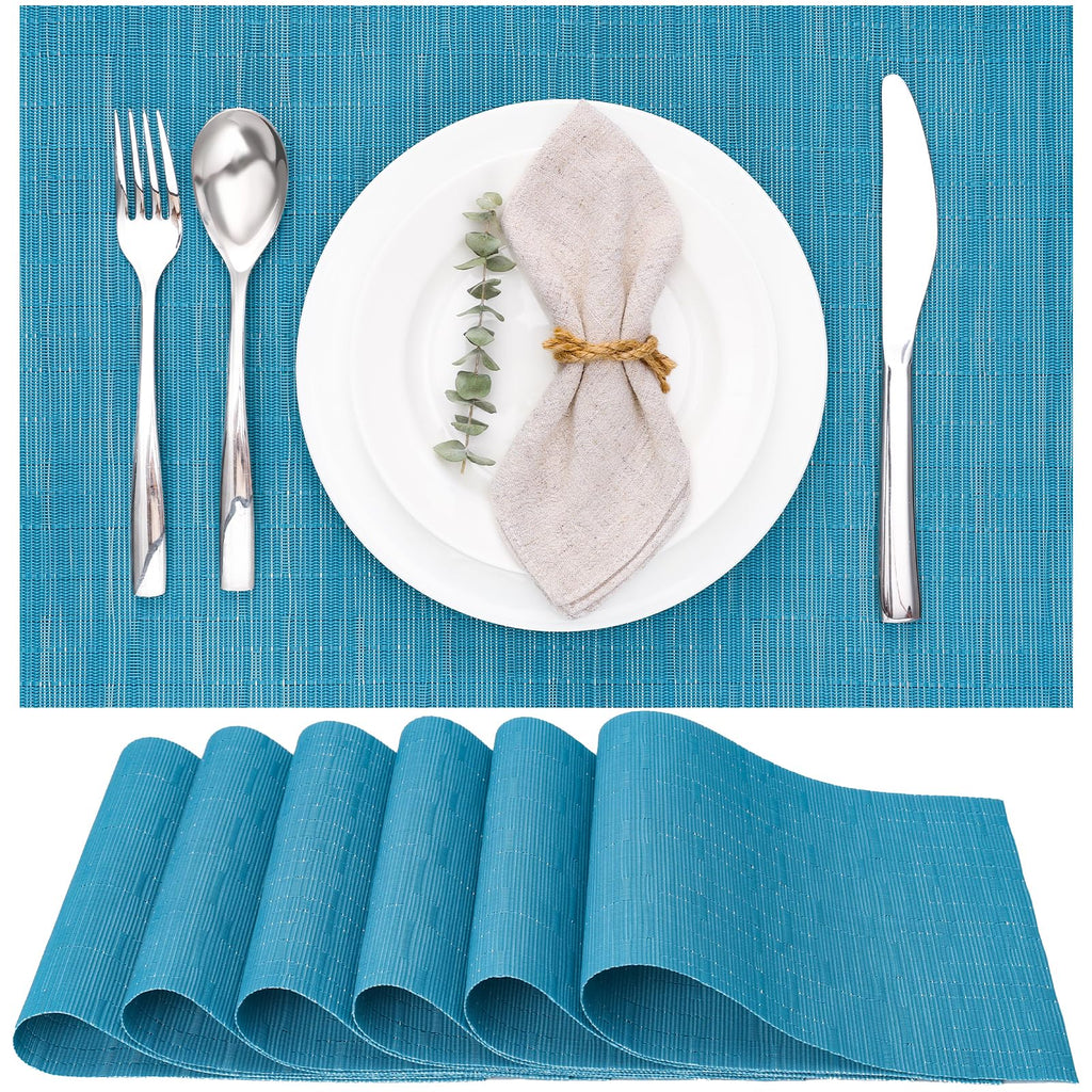 Myir JUN Orange Placemats Set of 8 for Dining Table Thanksgiving Placemats