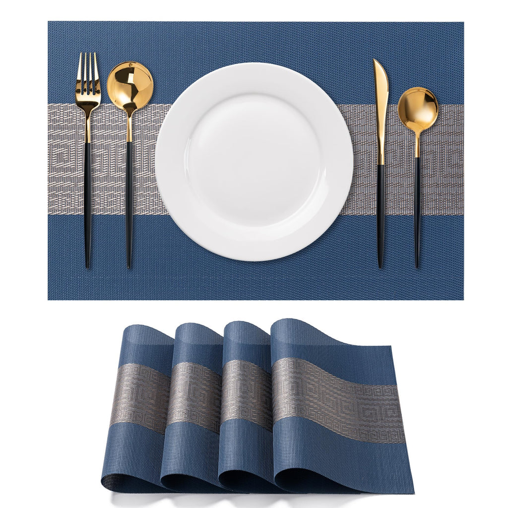 Placemats Set of 4 Washable Indoor(Beige)