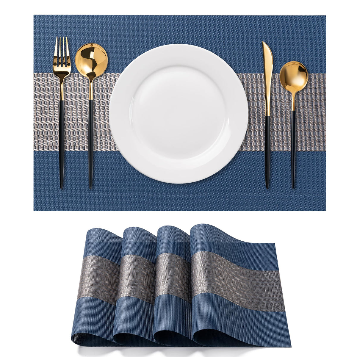 Placemats Set of 4 Washable Indoor(Beige)