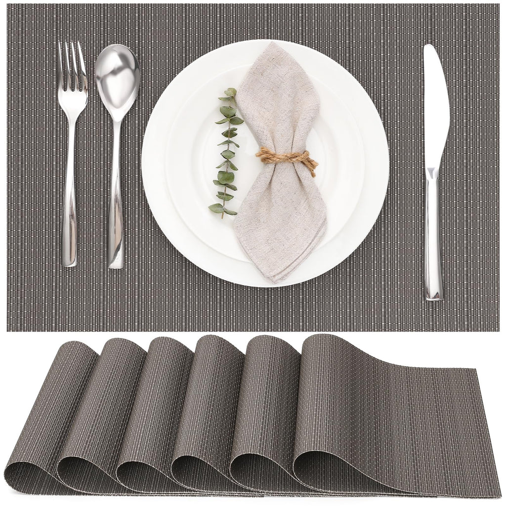 Myir JUN Orange Placemats Set of 8 for Dining Table Thanksgiving Placemats