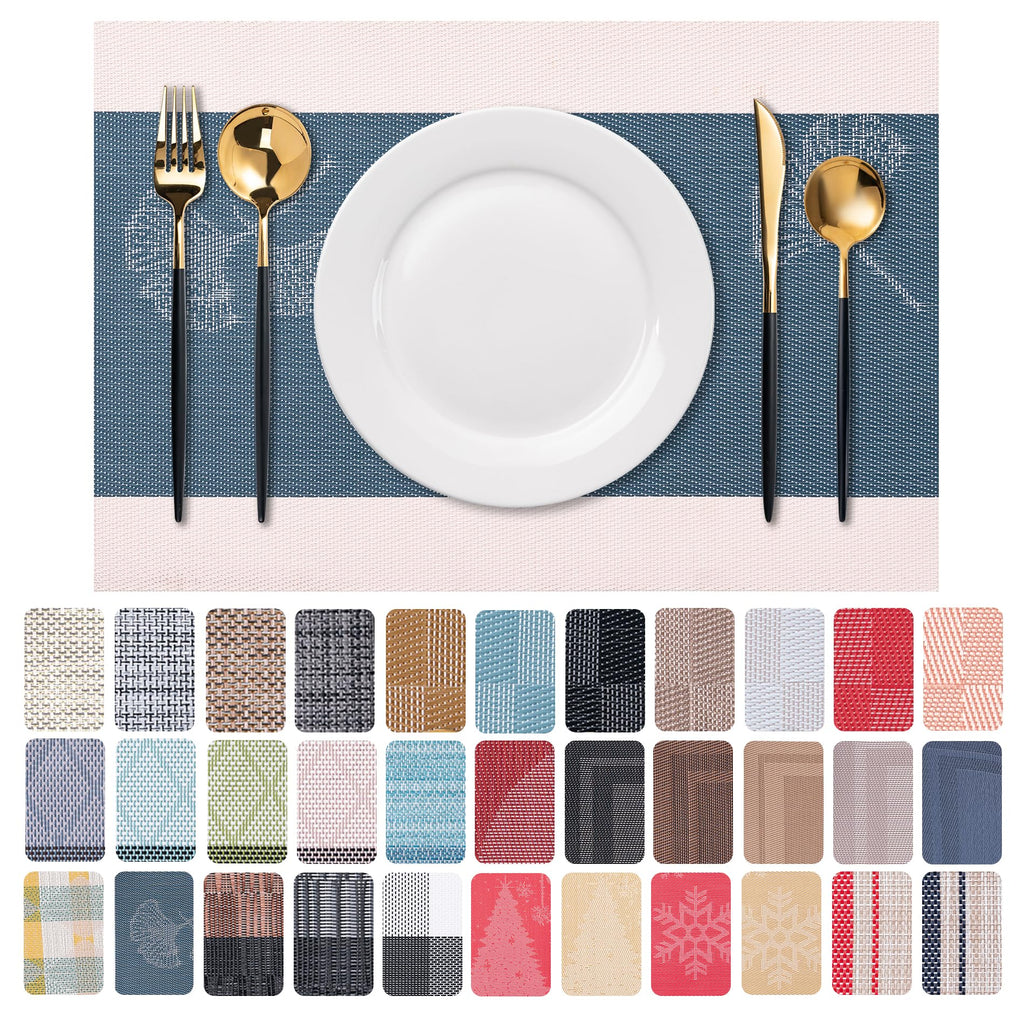 Placemats Set of 4 Washable Indoor(Beige)