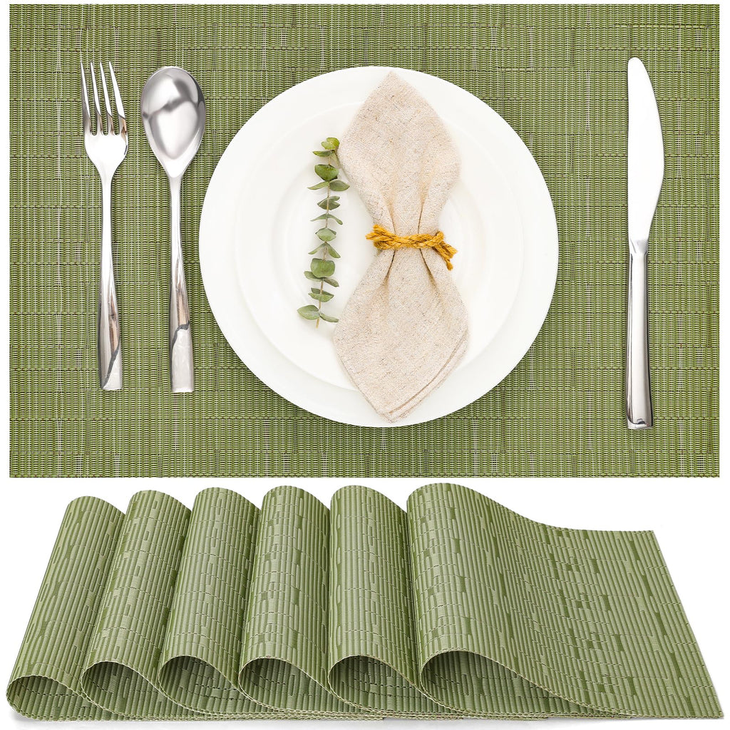 Myir JUN Orange Placemats Set of 8 for Dining Table Thanksgiving Placemats