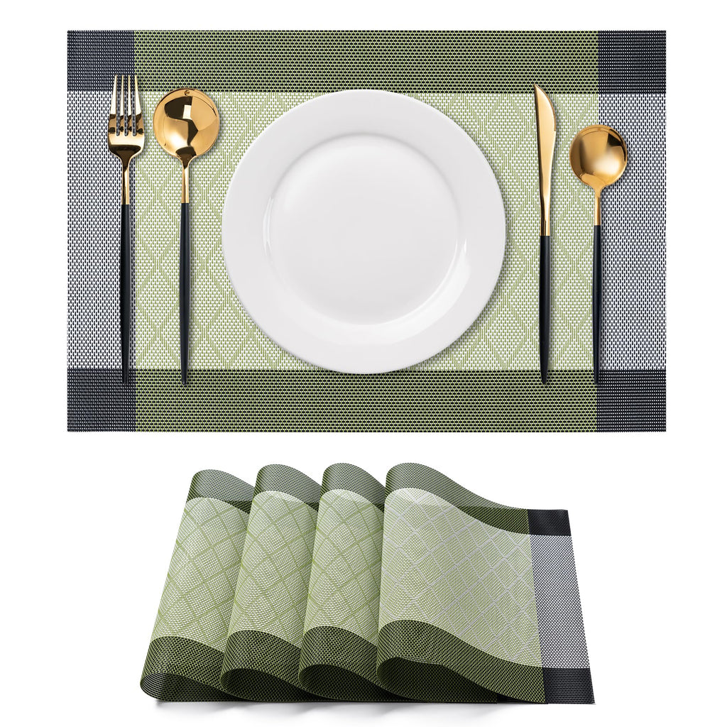 Placemats Set of 4 Washable Indoor(Beige)