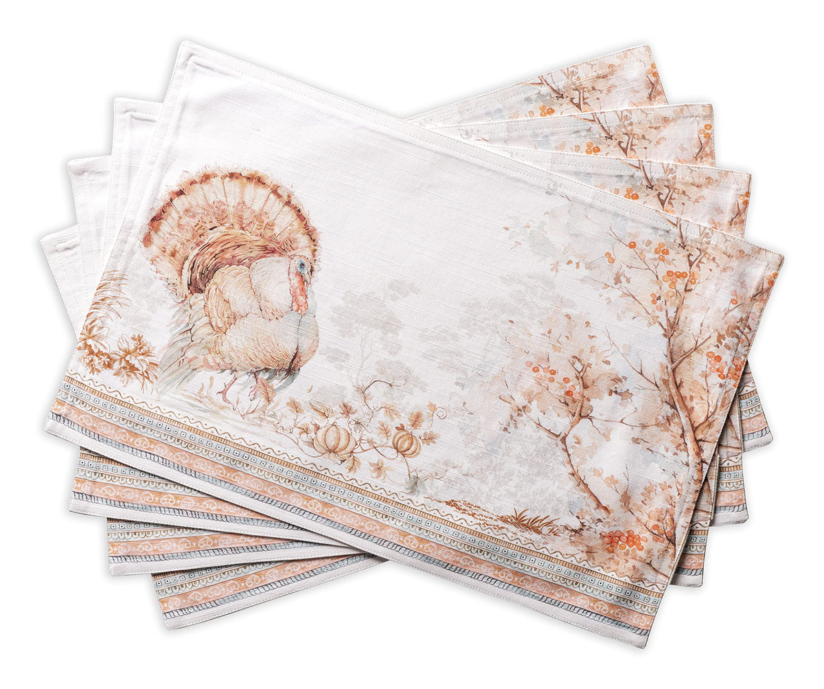 Maison d' Hermine Placemats Set of 4 Reusable 100% Cotton (13"x19")