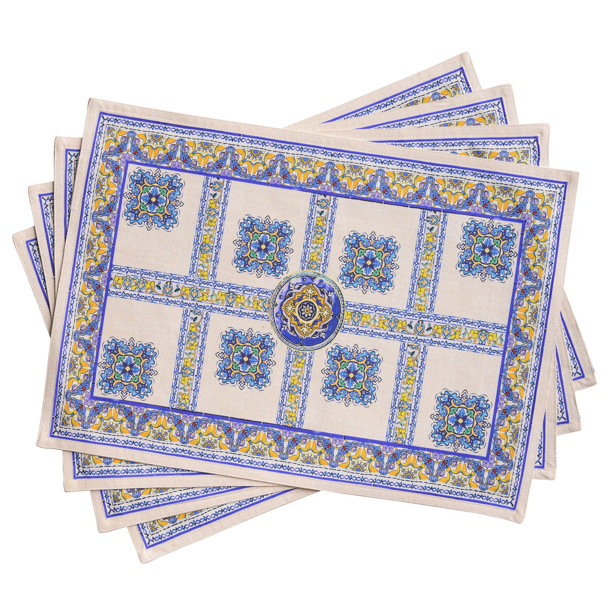 Maison d' Hermine Placemats Set of 4 Reusable 100% Cotton (13"x19")
