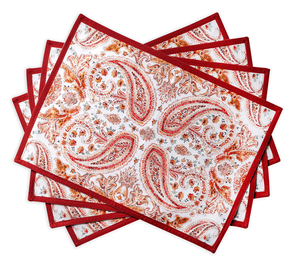 Maison d' Hermine Placemats Set of 4 Reusable 100% Cotton (13"x19")
